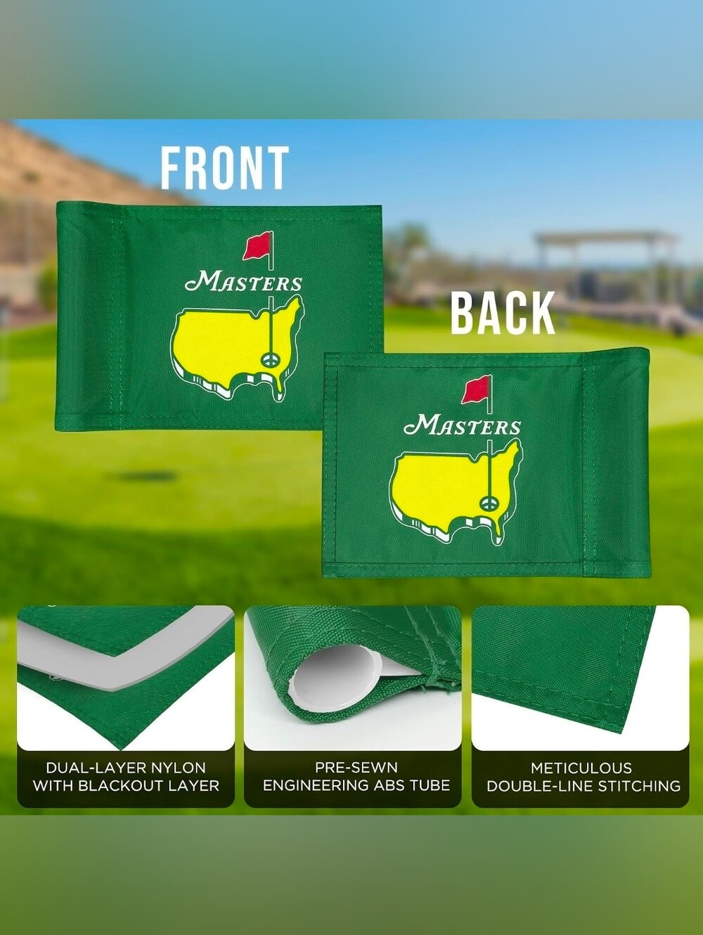 Masters Mini Major Tournament Golf Flag w/Map and Red Pin Augusta MSRP $20 Each